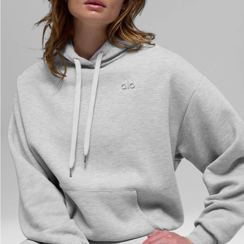 Alo Yoga Accolade Hoodie Athletic Heather Grey S